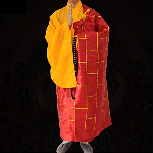 Zzooi Chinese Style Monk's Gown Cassock Monk Robe for Conduct Religious Rite or Performance2