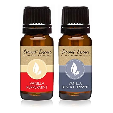 Eternal Essence Oils 2 Pack 10ml All Natural Fragrance Oil - Vanilla Peppermint & Vanilla Black Currant - for Candle, Soap Making, Aromatherapy, Diffusers, Home Care, & Humidifiers Cover