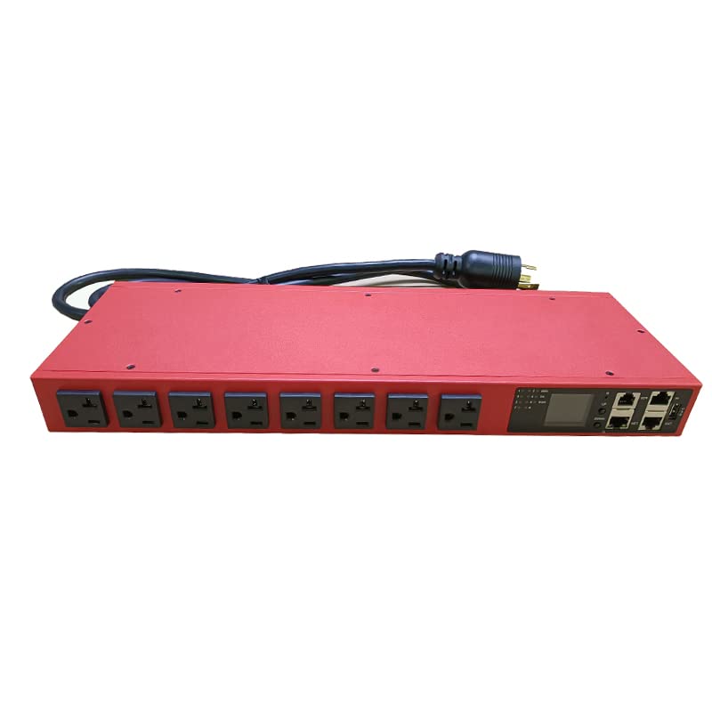 Smart PDU Cabinet Socket 8-Port 20 amps SSH telnet SNMP 485-TCP RTU Programming Development Network Remote Control Room Aging Rack Used… (Monitor and Control snmp telnet Version)
