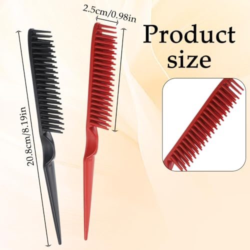 Set de 4 Peines para Cabello Rizado 3 Filas miniatura 2