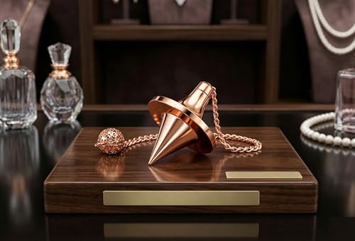 Image of Spinning Top Design Openable Copper Pendulum for Reiki Healing, Dowsing & Chakra Balancing - Divination & Meditation Tool for Energy Cleansing