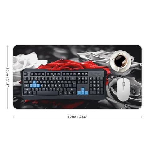 Tapete para escritorio con rosas negro blanco rojo miniatura 2