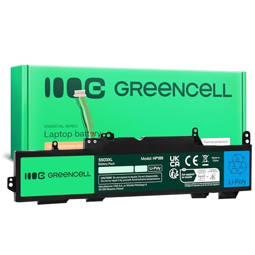 Green Cell Batteria SS03XL HSTNN-DB8J per HP EliteBook 735 G5 G6 745 830 836 840 846 mt44 mt45 ZBook 14u Laptop (4100mAh 11.4V Nero)