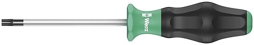 Wera 05028054001 Kraftform Plus 367 Torx HF Destornillador, función de sujeción, cabezal TX 27, longitud de la hoja de 4-916"