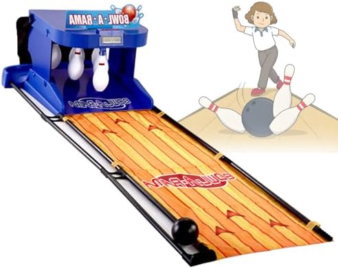 Electronic Bowling Machine, Indoor Bowling Game Console with LED Scoreboard, Automatic Reset 3.5m Bowling Alley Sports Set, Fun Family Entertainment Game