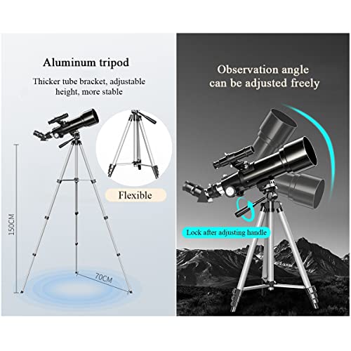 Telescopio refractor 70mm apertura 400mm focal 20x-500x miniatura 6