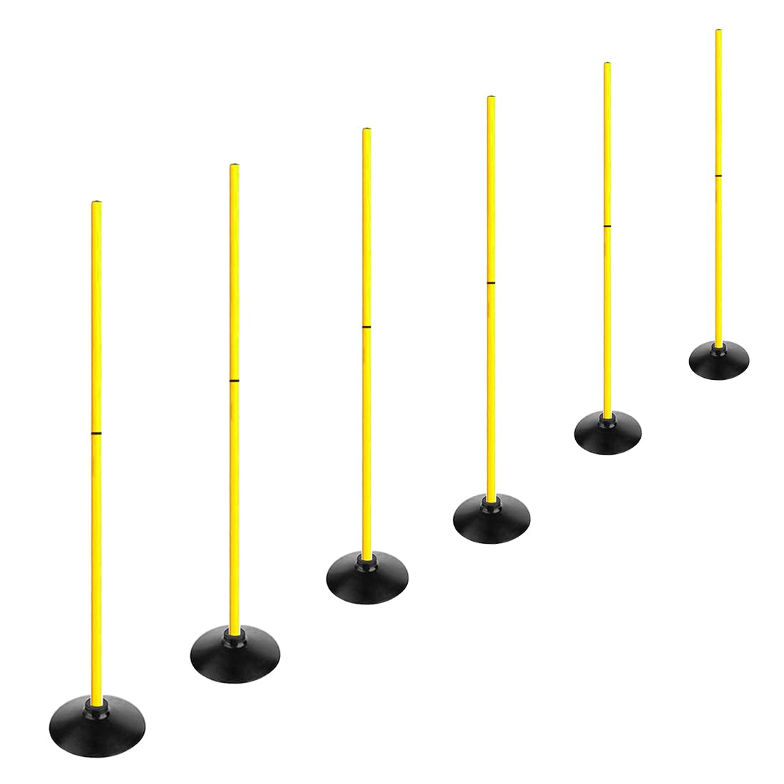 TNZMART Agility-Stöcke für Training, 1,2 m, abnehmbare Fußball-Trainingsstöcke, Slalom-Stöcke mit 10 Disc-Kegeln und Geschwindigkeitsleiter