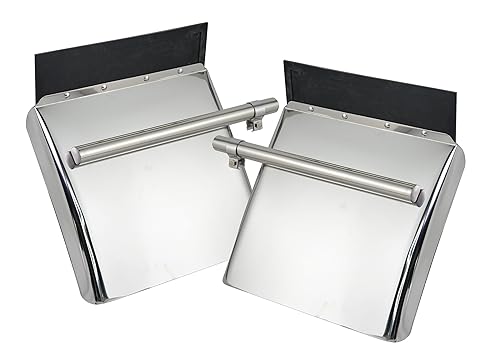 Stainless Steel Quarter Fender Set (24x24) Semi Truck in pair. With mounting tube.