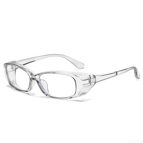 Caswynlife Lunettes de soleil pour femme, verres en polycarbonate coupe-vent, anti-poussière et anti-éclaboussures pour une utilisation décontractée et formelle (gris transparent)