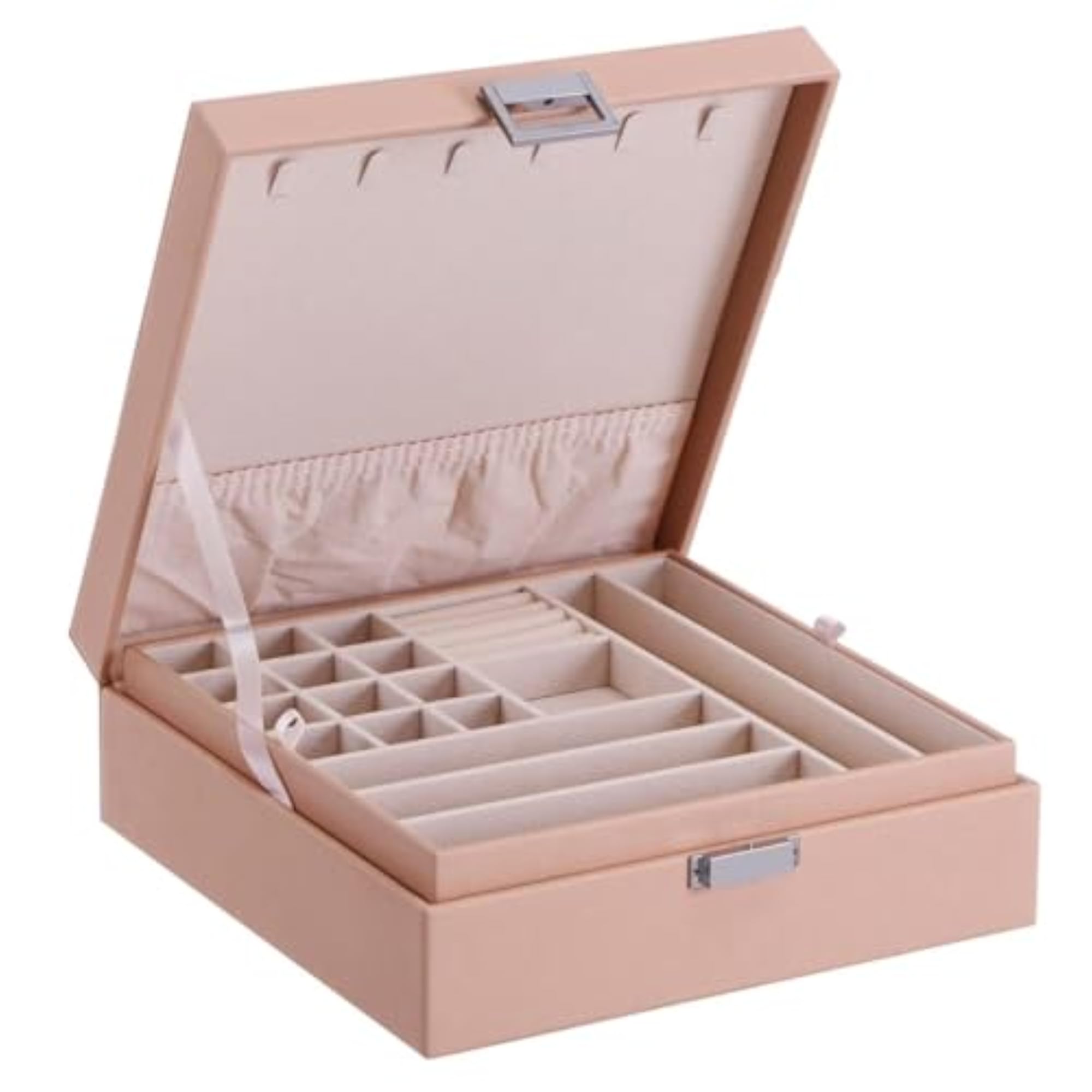 Portable Jewellery Organizer Box with Necklace Hook