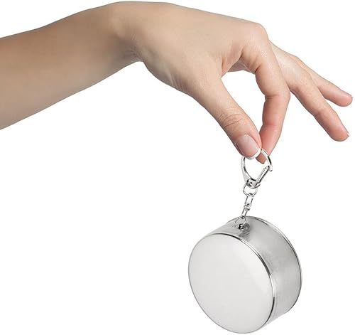 Miniatura 7 de Teensery Taza plegable de acero inoxidable para acampar, taza portátil plegable con llavero para actividades al aire libre, senderismo, picnic