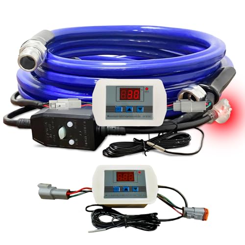 Image of Cupohus Heated Water Hose for RV 15FT Drinking 6.0 Upgrade, Replaceable Digital Display Thermostat, Antifreeze Protection Down to -45℉ for Winter, Electric Camper Garden Hose Insulation Heater