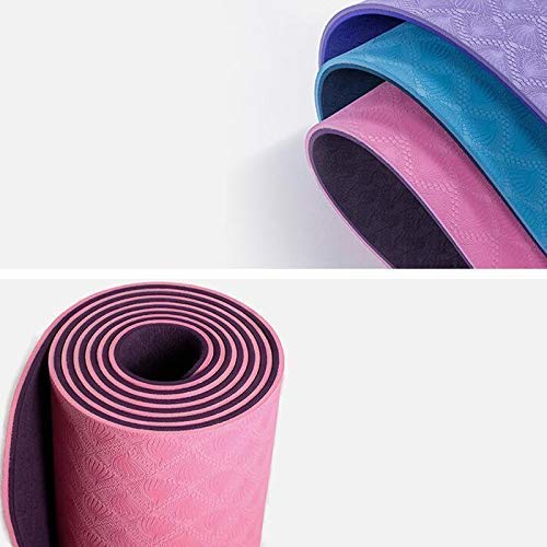 Image of IRIS Fitness Non-Slip Double Sided TPE Yoga Mat for Hot-Yoga Pilate Gymnastics (72 x 24 Inch x 6 mm, Pink)