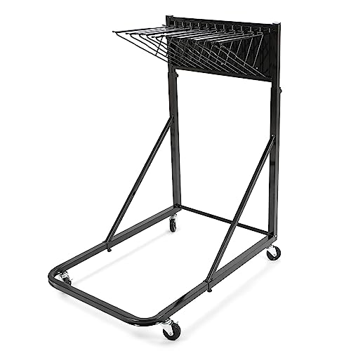 Kojem Mobile Blueprint Holder Storage Rack with 12 Pivot Brackets Adjustable Height & Depth Blueprint Storage Organizers for Blueprint File Poster Display Architectural Drawing Cricut Roll Black