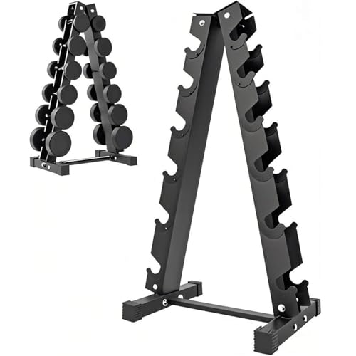 EIGFOH Soporte para Mancuernas de 6 Niveles Soporte de Almacenamiento para Mancuernas,soporte para pesa almacenable Mancuernas de 180 kg kit de mancuernas,Adecuado para gimnasios,fitness en casa
