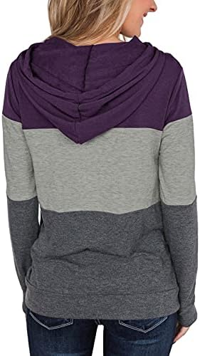 Berryou Color Block Casual Hoodies for Women Long Sleeve Drawstring Pullover Sweatshirts with Pocket Tunic Tops 3 Berryou Color Block Casual Hoodies for Women Long Sleeve Drawstring Pullover Sweatshirts with Pocket Tunic Tops