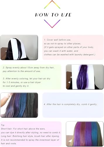 Spray de color temporal para cabello, pack 24 latas miniatura 6