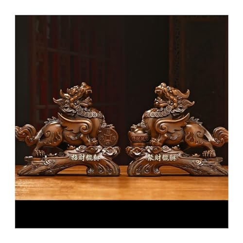Statue Fengshui de richesse en résine pour décoration de bureau