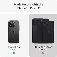 Mous für iPhone 15 Pro Hülle Kompatibel mit MagSafe - Limitless Gesprenkeltes Schwarzes Gewebe – Ansicht 6