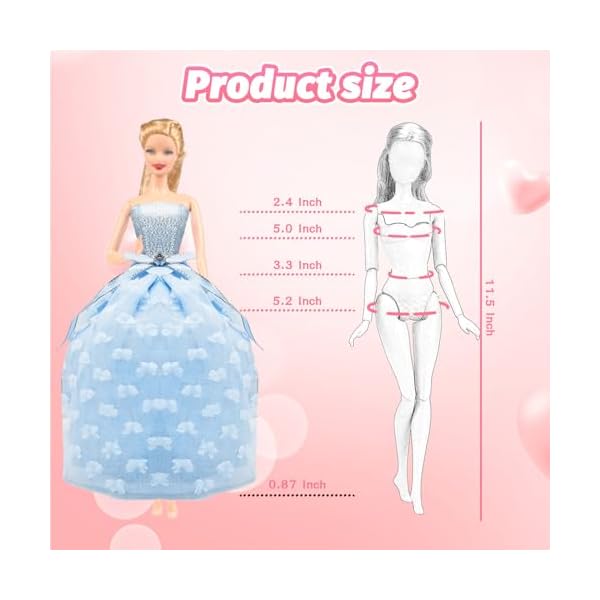 Ensemble de vêtements et accessoires de poupée 61 pièces, vêtements de poupée compatibles avec Barbie, y compris 13 robes, 1 ensemble haut et pantalon, 20 chaussures, 26 accessoires pour poupées de 41wjBA2sBaL. SS600