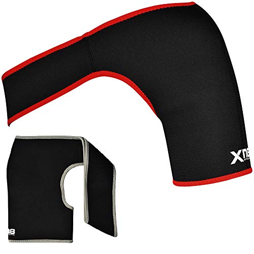 XN8 Tutore Supporto Spalla - Neoprene Wrap Braccio Supporto della Spalla per Protezione Lesioni, Tendinite, Polsino del Rotatore Strappato, Distorsione, Borsite, Tendinite, Uomo e Donne (Rosso, M)