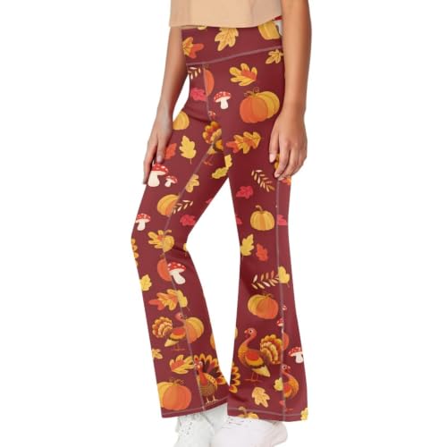 Image of Girls Flare Leggings Cute Bell Bottoms for Teen Girls Wide Leg Sweatpants for 5-14 T
