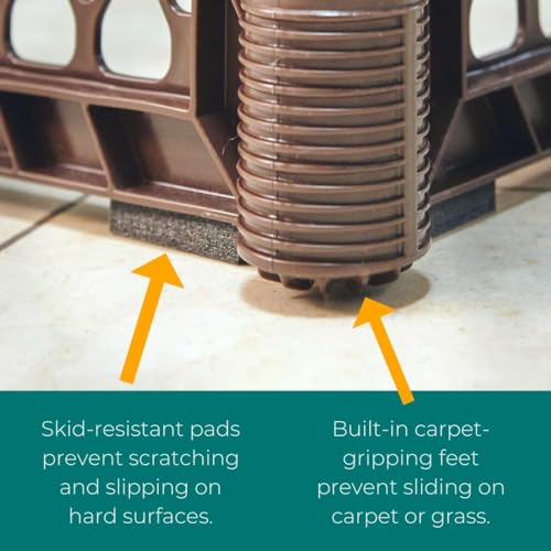 North States MyPet Petyard Passage: 7 Sq. Ft. Dog Playpen Indoor. Made in USA. 4-panel pet playpen, puppy playpen with lockable pet door. Freestanding pet play pen. Puppy... - Image 6