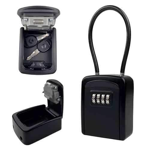Caja de Seguridad para Llaves, Impermeable Caja de Llaves con Cod...