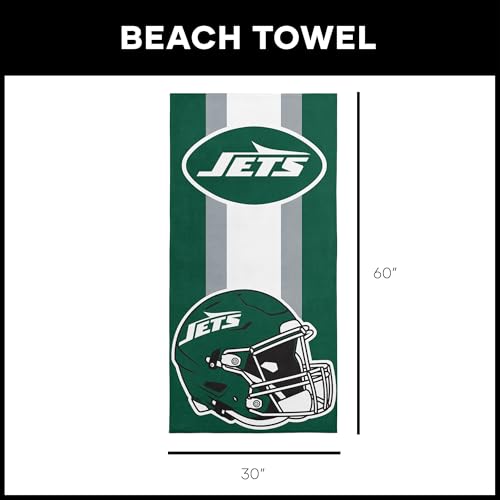 Image of Northwest NFL New York Jets Unisex-Adult Beach Towel, 30 inch x 60 inch, Zone Read