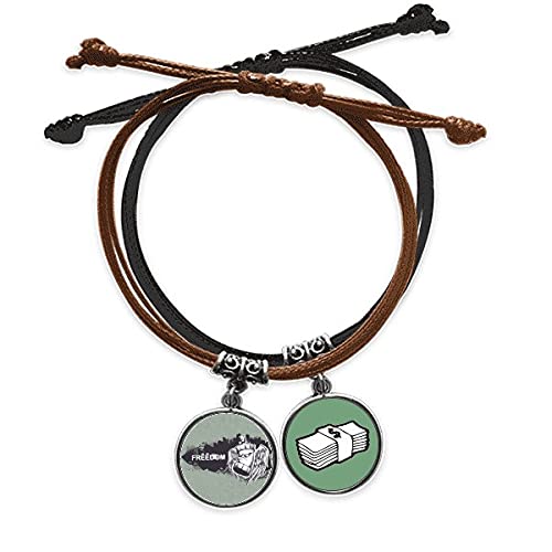 Pulsera de cuerda hip hop Santo Grial de cuero para lucir en festivales de moda urbana