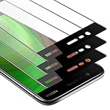 Cadorabo 3x Vollbild Panzer Folie kompatibel mit Nokia 3 2017 - Schutzfolie in TRANSPARENT mit SCHWARZ - 3er Pack Gehärtetes (Tempered) Bildschirm-Schutzglas in 9H Festigkeit mit 3D Touch