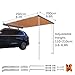 Retractable Vehicle Awning, Rooftop Pullout Ripstop UPF50+ Car Side Awning, PU3000mm Weatherproof Tent with Carry Bag for Outdoor Activities, Height Adjustable(200x250cm/6.6x8.2ft)