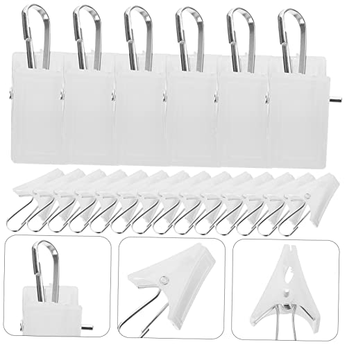 Clip de cortina de ducha ganchos decorativos VILLFUL de plástico 80 uds 4