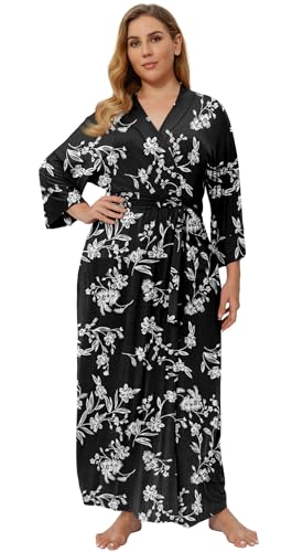 Super Shopping-zone Women's Plus Size Long Robes Kimonos Plus Size Maternity Robes Delivery Robes Sleepwear