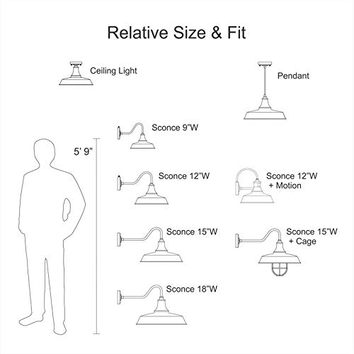 Vaxcel Farmhouse Indoor Outdoor Pendant - Dorado Dark Bronze/Light Gold Steel Shade, Hanging Ceiling Light With Adjustable Cord, Exterior Barn Light For Porch, Patio, Front Door, Entryway, Patio #TOP5