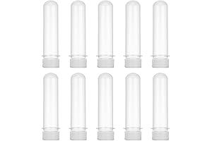 Clear Test & Candy Cane Tubes - 10 Pack with Lids