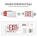 AKT LIGHTING Emergency Exit Light, Adjustable Two LED Head Exit Sign Light, Commercial Emergency Exit Lighting Combo with Back-up Battery for Business UL Certificated(Red, 6 Pack)