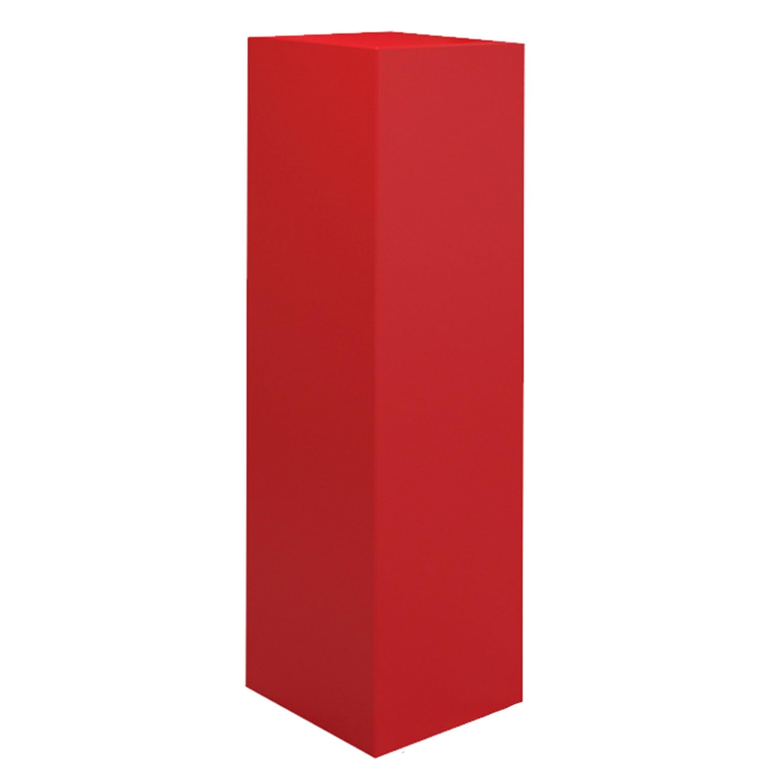Présentoirs empilables en cube rouge 60x60x110 cm pour sculptures