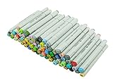 Erofa Finecolour Sketch Marker Pen 72-Piece Sketch Set Artist Necessary Artkwork/Refillable Markers and Replaceable Nibs with Pen Bag (72)