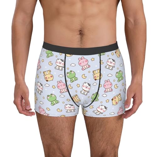 Cute Animals Cartoon Men's Boxer Briefs Lightweight Soft Comfort Breathable Stretch Underwear2