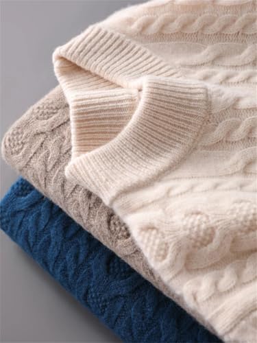 Men's Pullover Sweaters O-Neck Long Sleeve Thick Casual Comfortable Soft Warm Sweater3