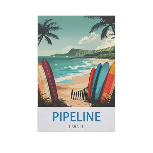 Peinture diamant 5D Hawaii Pipeline pour décoration maison 50x60 cm