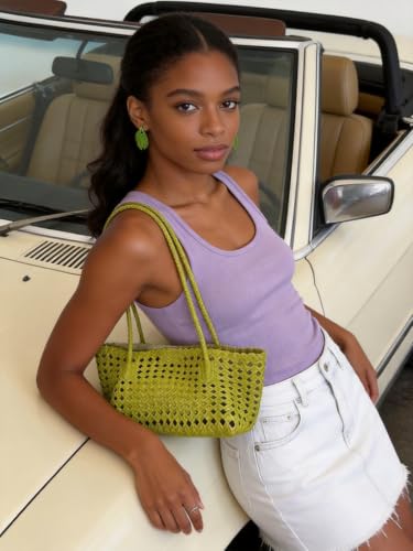 Bolso Tote tejido pequeño para mujer verano playa miniatura 3