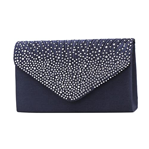 Sac enveloppe bleu marine strass : l’accessoire chic pour sublimer une robe de mariée