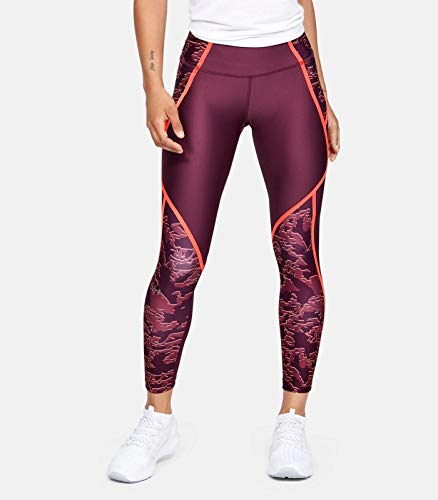 Under Armour Women's HeatGear Armour Edgelit Print Ankle Crop Leggings (Large)