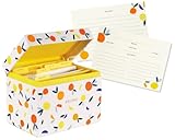 Kate Spade New York Recipe Box with 40 Double Sided Recipe Cards (Citrus Twist)