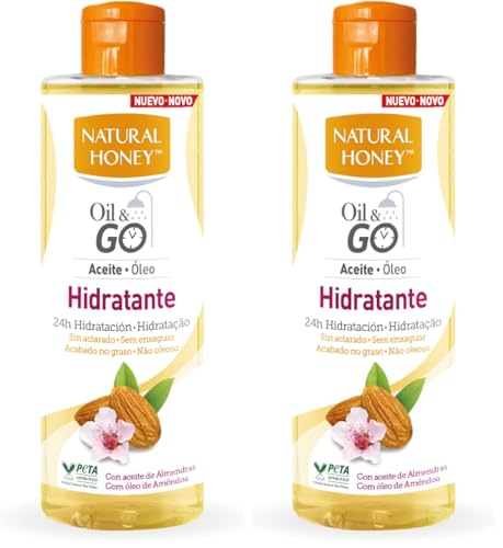 Miniatura 2 de Natural Honey, Oil & Go Hidratante, Aceite de Ducha sin Aclarado con Aceite de Almendras, 24H de Hidratación Natural, Absorción Rápida, Acabado No Graso, Nutritivo y Revitalizador, 250 ml