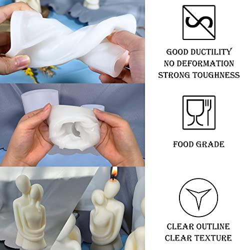 Silicone Couples Candle Mold 3D Hugging Couple Mould Art Body Resin Casting Mold For Diy Candle Making Homemade Soap Polymer Clay Craft Plaster #TOP2