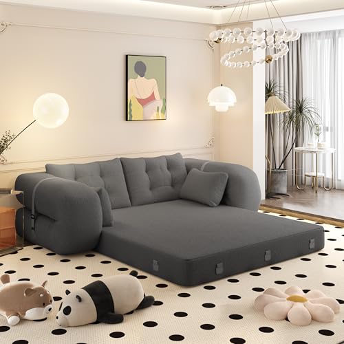 Polibi 78.7" Foldable Sleeper Sofa Bed - 3-in-1 Lazy Sofa