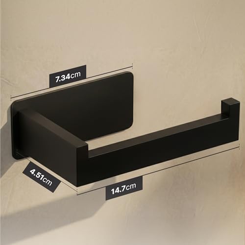 Minismus toilettenpapierhalter, Edelstahl klopapierhalter mit starkem Selbstklebendem Sticker, der bis zu 3 kg hält, bohrfreier klorollenhalter für eine beschädigungsfreie und einfache Installation